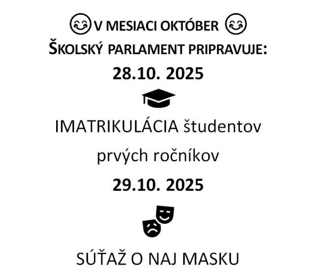 akcie školského parlamentu na október 2025