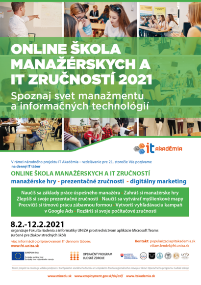 ONLINE škola manažérskych a IT zručností 2021