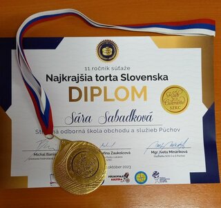 Diplom víťazky K2 - junior