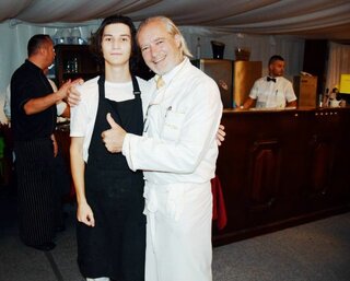 Juraj s top kuchárom reštaurácie Afrodita Mariánom Filom