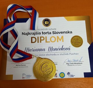 Diplom víťazky K2 - junior